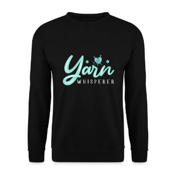 Stricken Stricknadel Wolle Lustiges - Unisex Pullover - Schwarz - Vorne - Alina (178cm) & Michal (187cm)