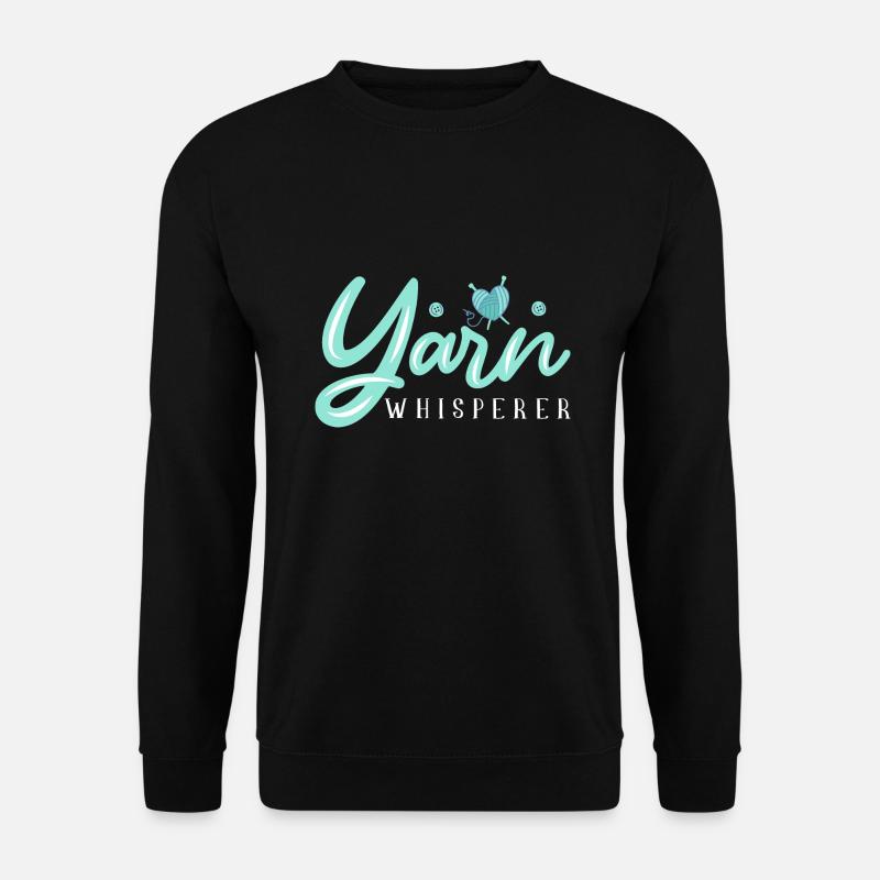 Knitting knitting needle wool funny - Unisex Sweatshirt - black