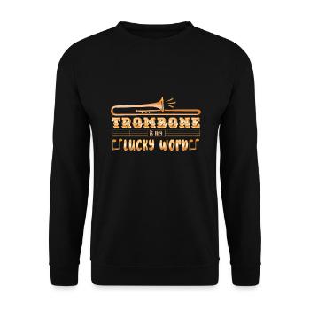 Trombone trombonist - Unisex Sweatshirt - black - Front - Alina (178cm) & Michal (187cm)