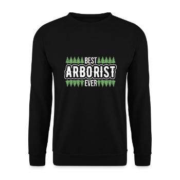 Logger Lumberjack Chainsaw - Unisex Sweatshirt - black - Front - Alina (178cm) & Michal (187cm)