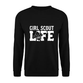 Scouting Girl Scout Life - Unisex Sweatshirt - black - Front - Alina (178cm) & Michal (187cm)