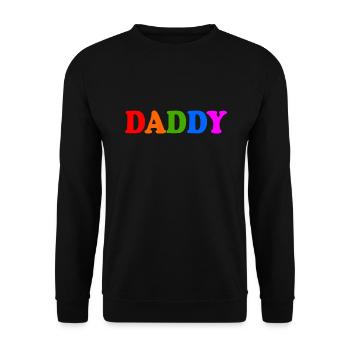 Daddy - Unisex Pullover - Schwarz - Vorne - Alina (178cm) & Michal (187cm)