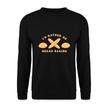 Baking bread Bread bakers Baking sourdough - Unisex Sweatshirt - black - Front - Alina (178cm) & Michal (187cm)