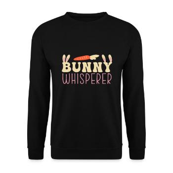 Rabbit Rabbit - Unisex Sweatshirt - black - Front - Alina (178cm) & Michal (187cm)