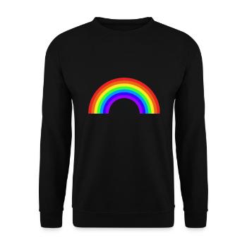 Rainbow large - Unisex Sweatshirt - black - Front - Alina (178cm) & Michal (187cm)