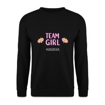 Gender Reveal Babyparty Geschlecht - Unisex Sweatshirt - black - Front - Alina (178cm) & Michal (187cm)