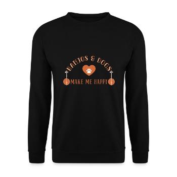 Banjo play banjo player music instrument - Unisex Sweatshirt - black - Front - Alina (178cm) & Michal (187cm)