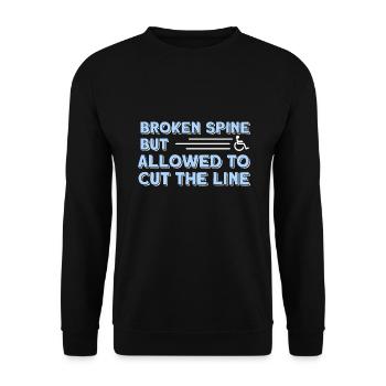 Wheelchair wheelchair access - Unisex Sweatshirt - black - Front - Alina (178cm) & Michal (187cm)