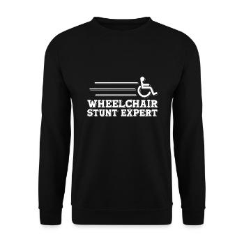 Wheelchair wheelchair access - Unisex Sweatshirt - black - Front - Alina (178cm) & Michal (187cm)