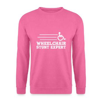 Wheelchair wheelchair access - Unisex Sweatshirt - pink - Front