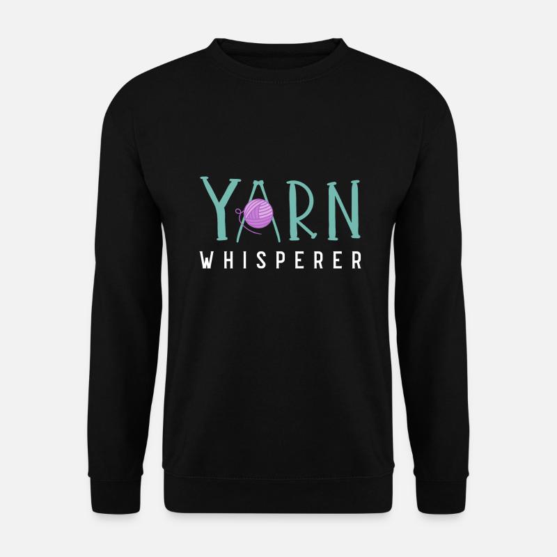 Knitting knitting needle wool funny - Unisex Sweatshirt - black