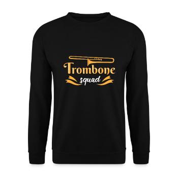Trombone trombonist - Unisex Sweatshirt - black - Front - Alina (178cm) & Michal (187cm)