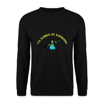Kajak Kajakfahren - Unisex Pullover - Schwarz - Vorne - Alina (178cm) & Michal (187cm)