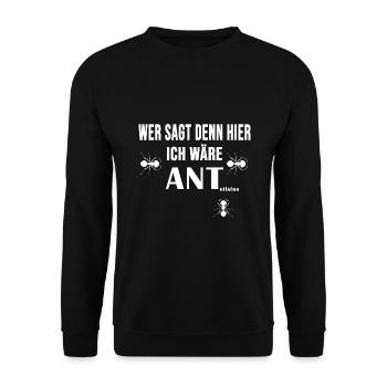 Ameise Ameisenkolonie "(Ant)eilslos" Ameisenstaat - Unisex Pullover - Schwarz - Vorne - Alina (178cm) & Michal (187cm)