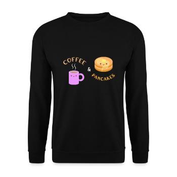 Pfannkuchen - Unisex Pullover - Schwarz - Vorne - Alina (178cm) & Michal (187cm)