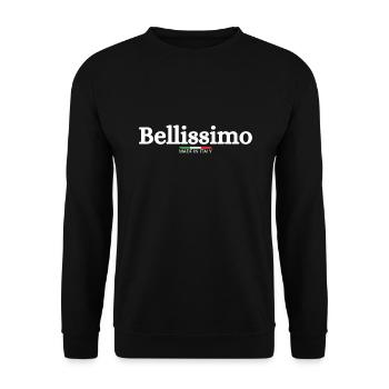 Bellissimo Italia Italien Italian Bella Italia - Unisex Pullover - Schwarz - Vorne - Alina (178cm) & Michal (187cm)