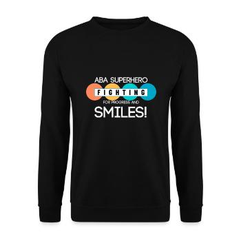 Thérapeute ABA Appréciation professionnelle Accéléré BCBA - Sweat-shirt Unisexe - noir - Devant - Alina (178cm) & Michal (187cm)