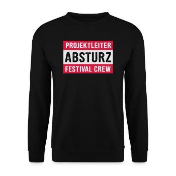 Festival T-Shirt, Konzert T-Shirt, Party T-Shirt - Unisex Pullover - Schwarz - Vorne - Alina (178cm) & Michal (187cm)
