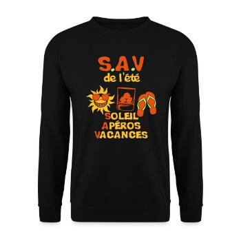 aperos sun holiday sav alcohol tongue - Unisex Sweatshirt - black - Front - Alina (178cm) & Michal (187cm)