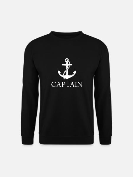 Kapitän Bootsanker Tolles Geschenk für Bootsbesitzer - Unisex Pullover - Schwarz