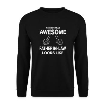 This Is What an Awesome Father in Law Looks Like - Unisex Sweatshirt - black - Front - Alina (178cm) & Michal (187cm)