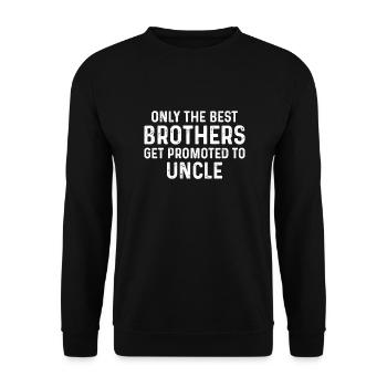 Promu Oncle, Oncle Reveal, First Time Uncl - Sweat-shirt Unisexe - noir - Devant - Alina (178cm) & Michal (187cm)