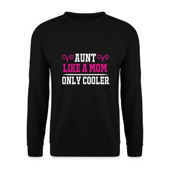 Tante wie eine Mutter nur cooler, Geschenk für Mutter, Geschenk - Unisex Pullover - Schwarz - Vorne - Alina (178cm) & Michal (187cm)
