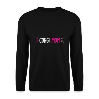 CORGI MOM, Geschenk für Mutter, Geschenk für Frauen, Mutter Chr - Unisex Pullover - Schwarz - Vorne - Alina (178cm) & Michal (187cm)
