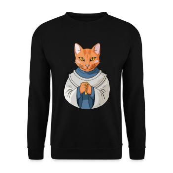Chat chrétien chrétien - Sweat-shirt Unisexe - noir - Devant - Alina (178cm) & Michal (187cm)