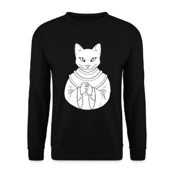 Chat chrétien chrétien - Sweat-shirt Unisexe - noir - Devant - Alina (178cm) & Michal (187cm)