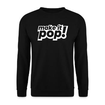 make it pop - Unisex Sweatshirt - black - Front - Alina (178cm) & Michal (187cm)