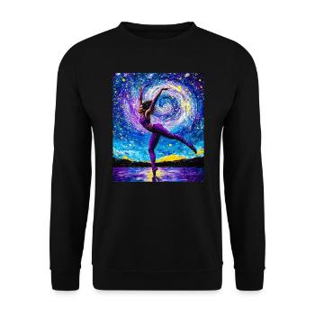Van Gogh Gymnastik Mädchen Turnerin - Unisex Pullover - Schwarz - Vorne - Alina (178cm) & Michal (187cm)