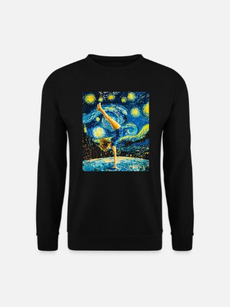 Van Gogh Gymnastik Mädchen Turnerin - Unisex Pullover - Schwarz