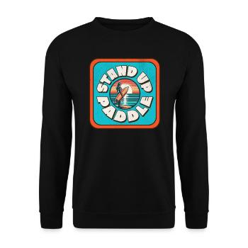 SUP Stand up Paddling - Unisex Sweatshirt - black - Front - Alina (178cm) & Michal (187cm)