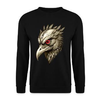 L’oiseau - Sweat-shirt Unisexe - noir - Devant - Alina (178cm) & Michal (187cm)