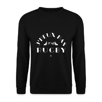J Peux Pas J Ai Rugby - Sweat-shirt Unisexe - noir - Devant - Alina (178cm) & Michal (187cm)