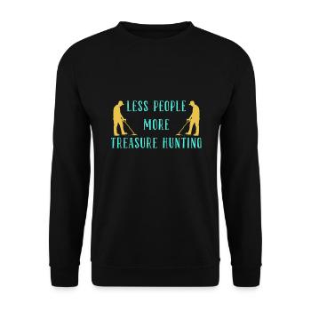 Treasure Hunter Treasure Hunt Metal Detector - Unisex Sweatshirt - black - Front - Alina (178cm) & Michal (187cm)