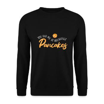 Pfannkuchen - Unisex Pullover - Schwarz - Vorne - Alina (178cm) & Michal (187cm)
