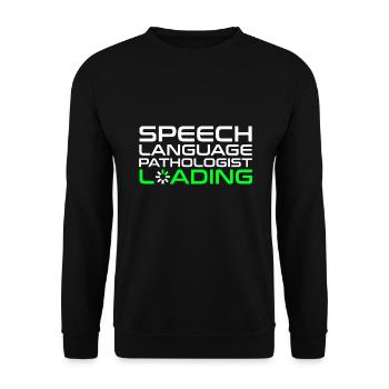 Logopäde Sprachtherapie Sprachtherapeut - Unisex Pullover - Schwarz - Vorne - Alina (178cm) & Michal (187cm)