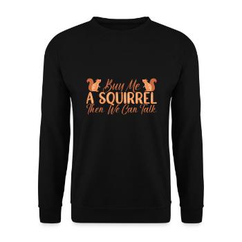 Eichhörnchen - Unisex Pullover - Schwarz - Vorne - Alina (178cm) & Michal (187cm)