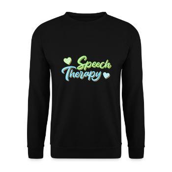 Sprachtherapie Sprachtherapeut - Unisex Pullover - Schwarz - Vorne - Alina (178cm) & Michal (187cm)
