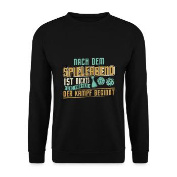 Gesellschaftsspiele Spieleabend Brettspiele - Unisex Pullover - Schwarz - Vorne - Alina (178cm) & Michal (187cm)