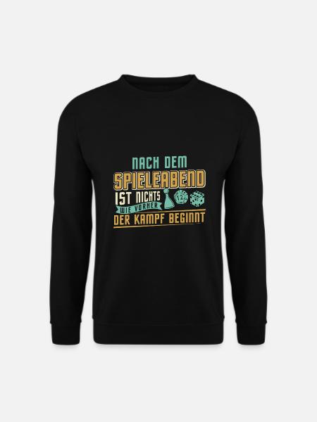 Gesellschaftsspiele Spieleabend Brettspiele - Unisex Pullover - Schwarz