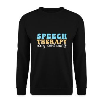 Sprachtherapie Sprachtherapeut - Unisex Pullover - Schwarz - Vorne - Alina (178cm) & Michal (187cm)