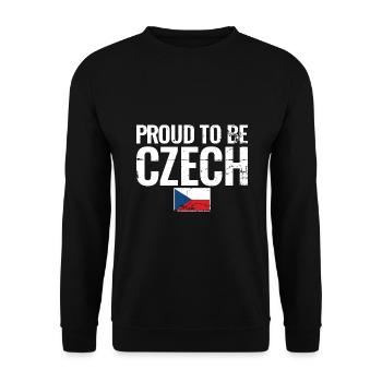 Proud To Be Czech Czech Republic Czech Flag - Unisex Sweatshirt - black - Front - Alina (178cm) & Michal (187cm)