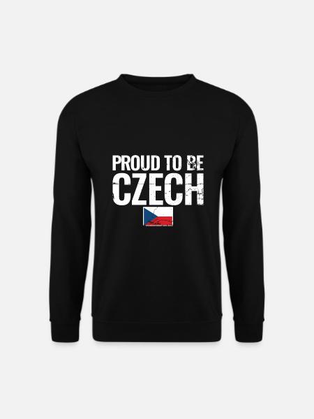 Proud To Be Czech Tschechien Tschechisch Flagge - Unisex Pullover - Schwarz