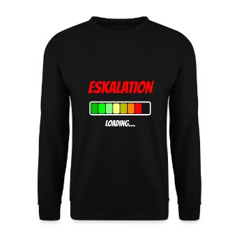 Escalation loading loading bar escalate party - Unisex Sweatshirt - black - Front - Alina (178cm) & Michal (187cm)