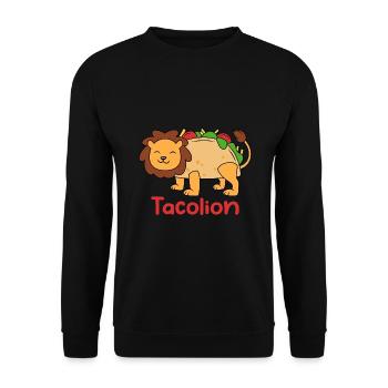 Mexican Food Fiesta Taco Tacolion - Unisex Sweatshirt - black - Front - Alina (178cm) & Michal (187cm)