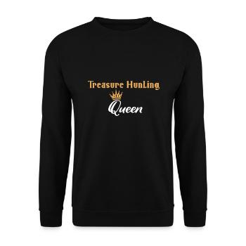 Treasure Hunter Treasure Hunt Metal Detector - Unisex Sweatshirt - black - Front - Alina (178cm) & Michal (187cm)