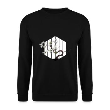 BONSAI Yamadori Japanese Cherry Bonsai Master - Unisex Sweatshirt - black - Front - Alina (178cm) & Michal (187cm)